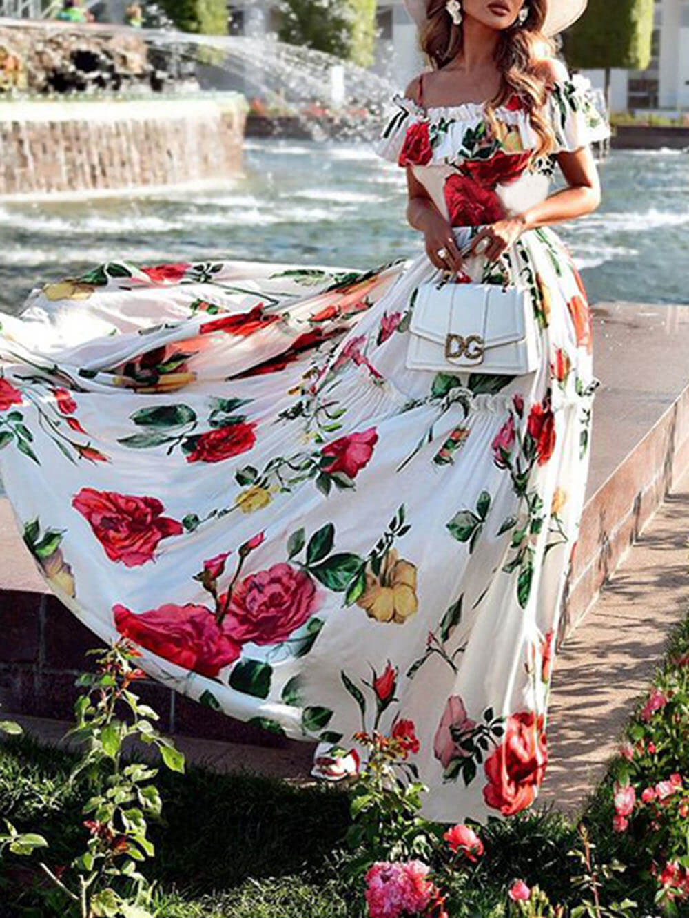 One Shoulder Printed Resort Dress