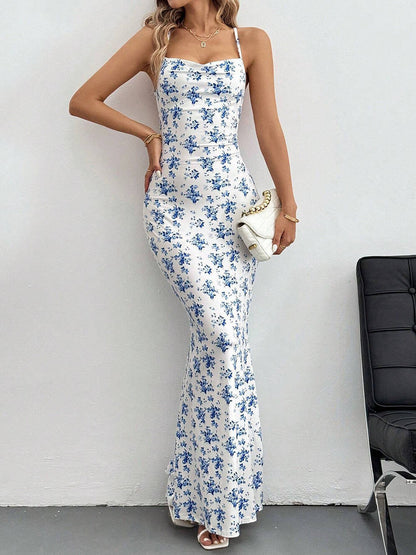 Backless Tie High-Waist Sexy Maxi Dress