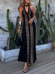 Sleeveless Cami Neckline Backless Sexy Dress