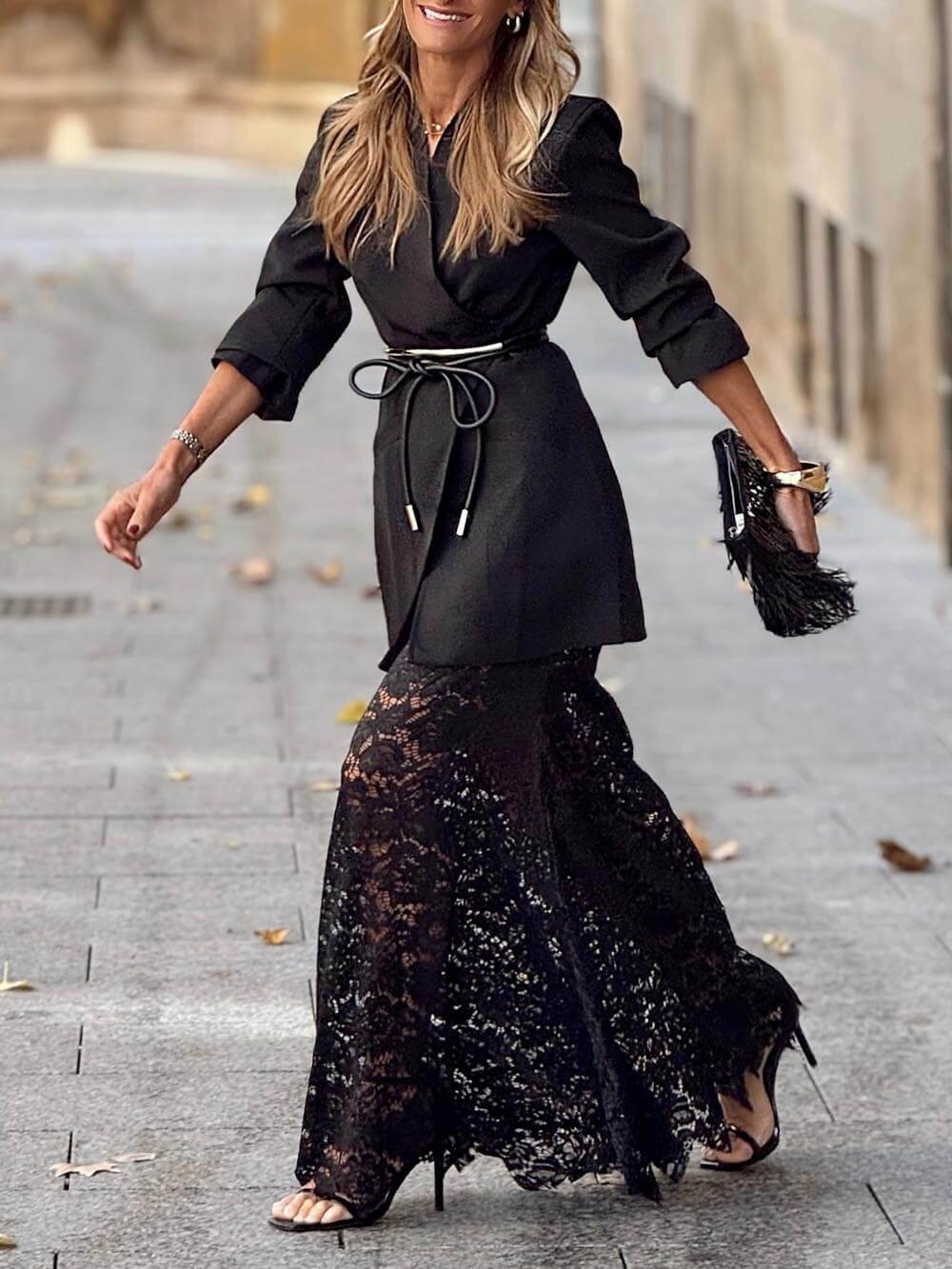 Floral Lace Maxi Skirt