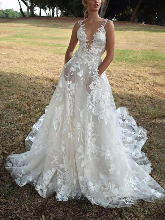 Beautiful Sexy Fluffy Lace Suspenders Bridesmaid Maxi Dress