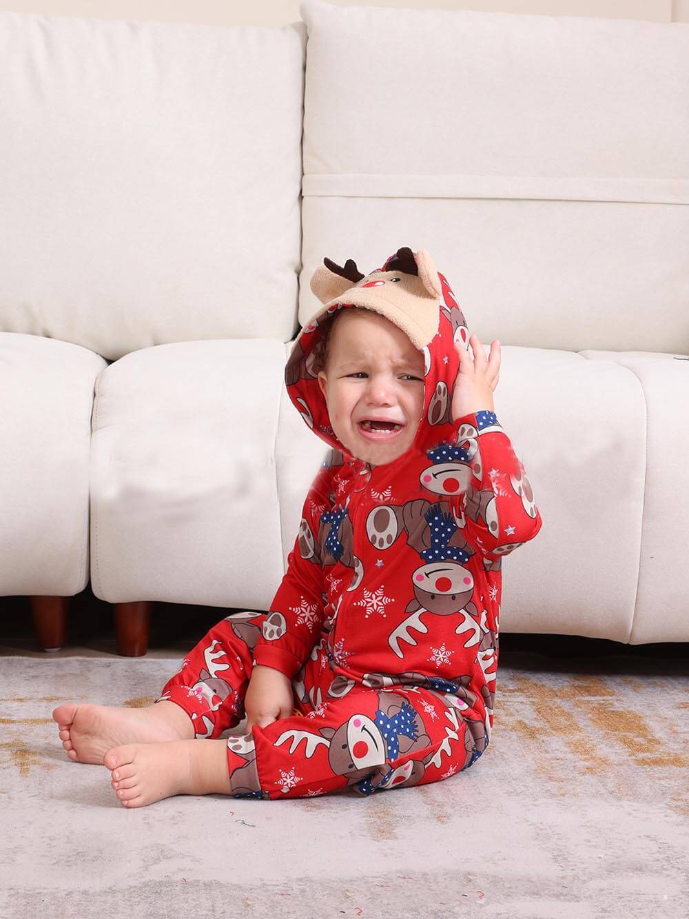 Elk Print Matching Family Jumpsuit