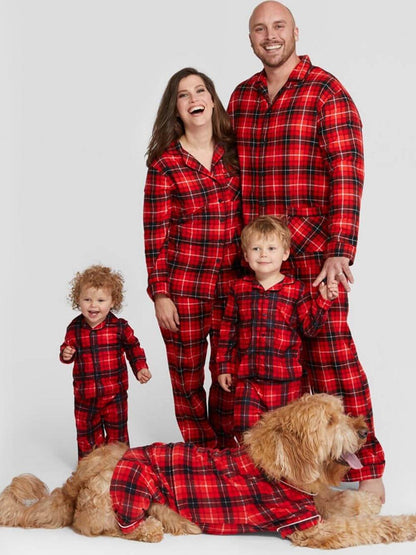 Plaid Print Matching Family Christmas Pajamas