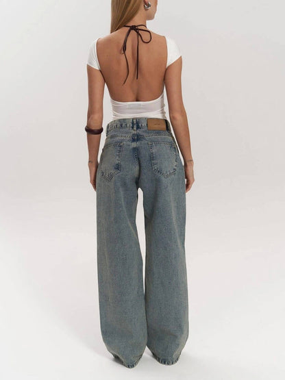Sheer Denim Pants