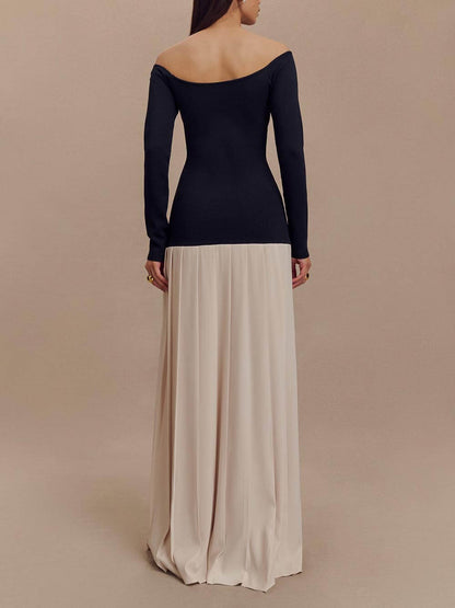 French Vintage Slit Fitted Dress