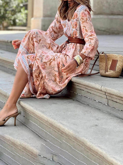 Fashion Bohemian Midi Floral Dress