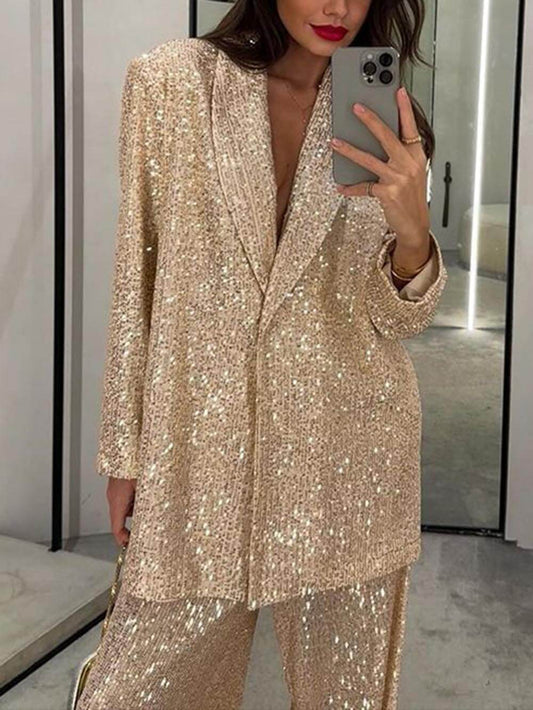 Fashion Sequin Suit Jacket