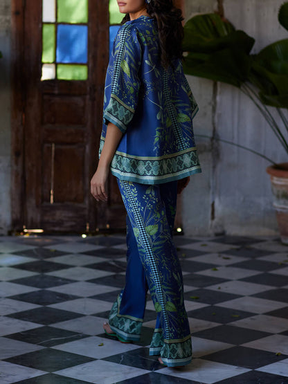 Botanical Print Loose Fit Shirt