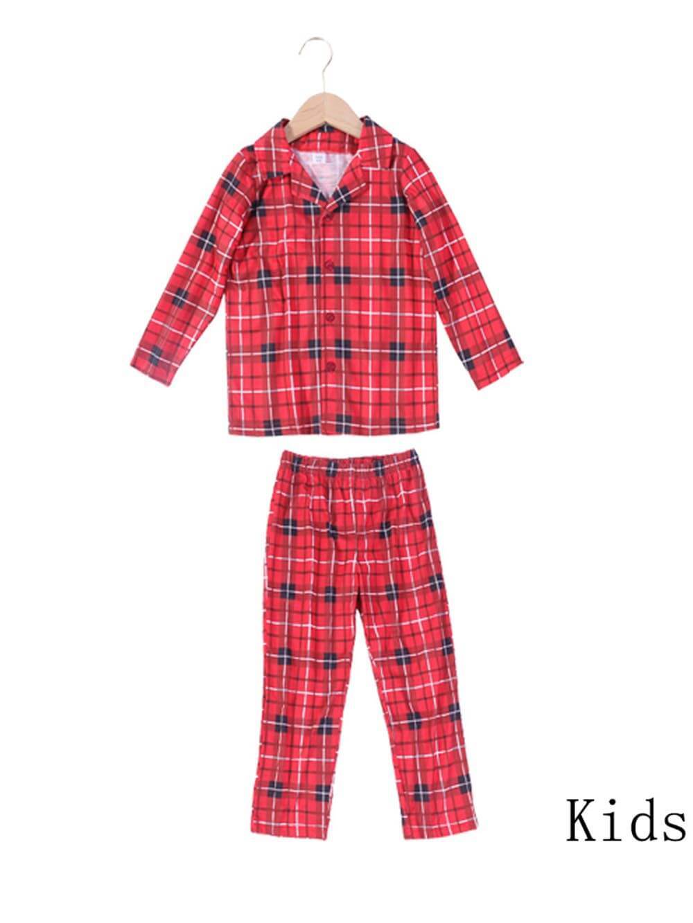 Plaid Print Matching Family Christmas Pajamas
