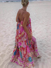 Fashion Floral Cami Loose Resort Dress