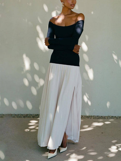 French Vintage Slit Fitted Dress