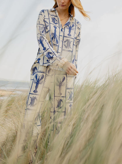 Lobster Print Loose Shirt