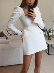 Elegant Square Neck Dress