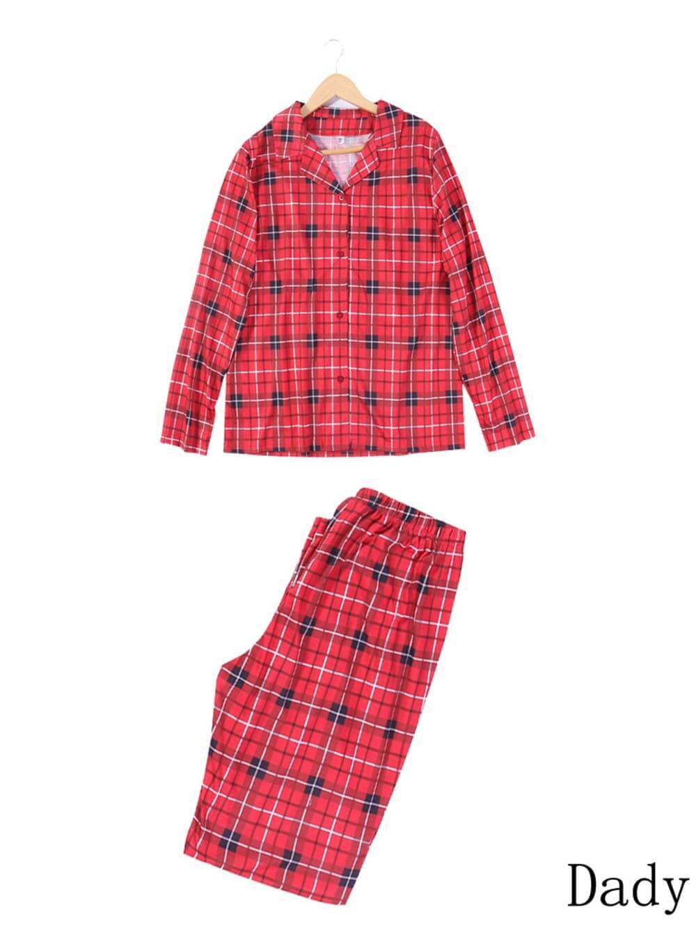 Plaid Print Matching Family Christmas Pajamas