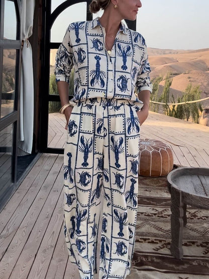Lobster Print Loose Shirt