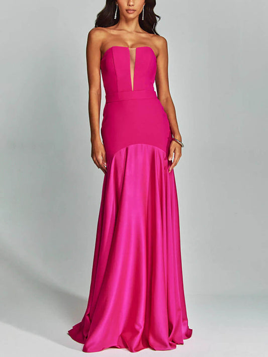 Strapless Sleeveless Bodycon Cami Dress
