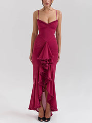 Backless Mesh Cami Fitted Dress