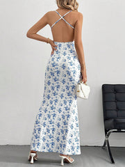 Backless Tie High-Waist Sexy Maxi Dress