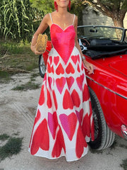 Elegant Painted Hearts Dress