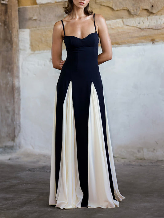 Loose A-Line Chic Colorblock Cami Dress