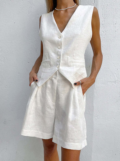 Cover‑Up Two‑Piece Shorts Set