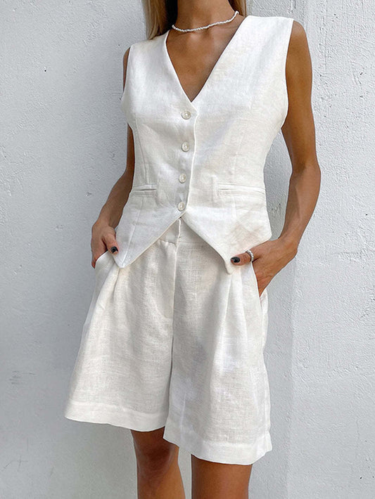 Cover‑Up Two‑Piece Shorts Set