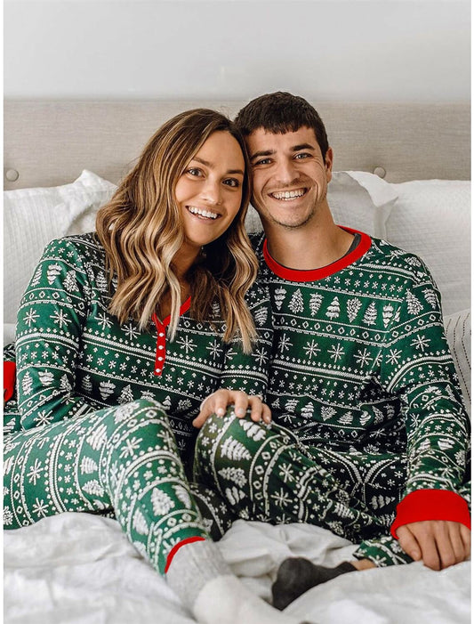 Snowflake Tree Matching Family Pajamas