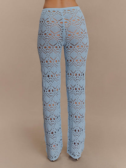 Knit Crochet Wide Leg Pants