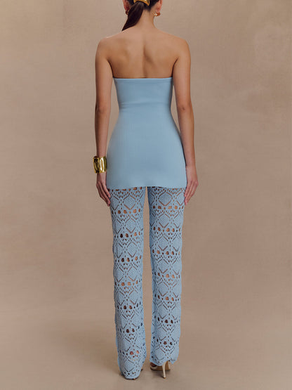 Knit Crochet Wide Leg Pants