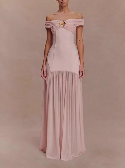 Elegant Strapless Mesh Panel Bodycon Dress