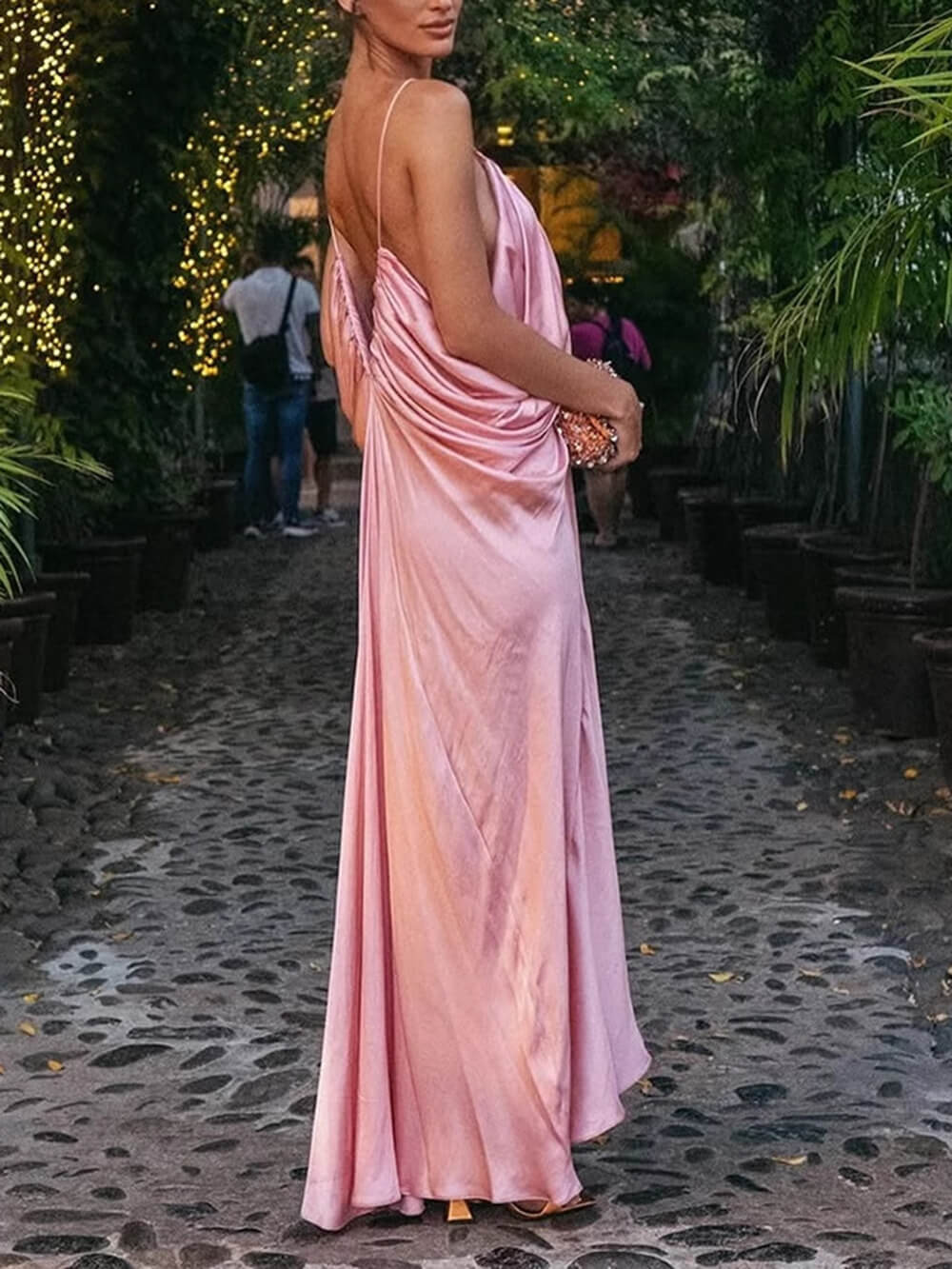 Strapless Draped Ruched Fitted Dress