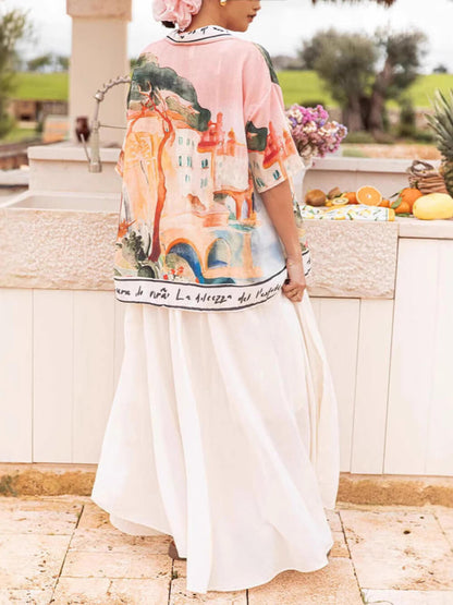 Casual Print Short Sleeve Shirt