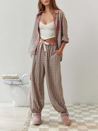 Loose Fit Pink Sleepwear Set