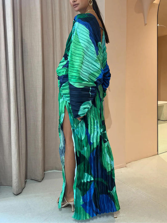Pleated Casual Loose Resort Dress