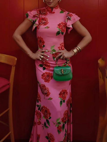Sleeveless Casual Floral Dress
