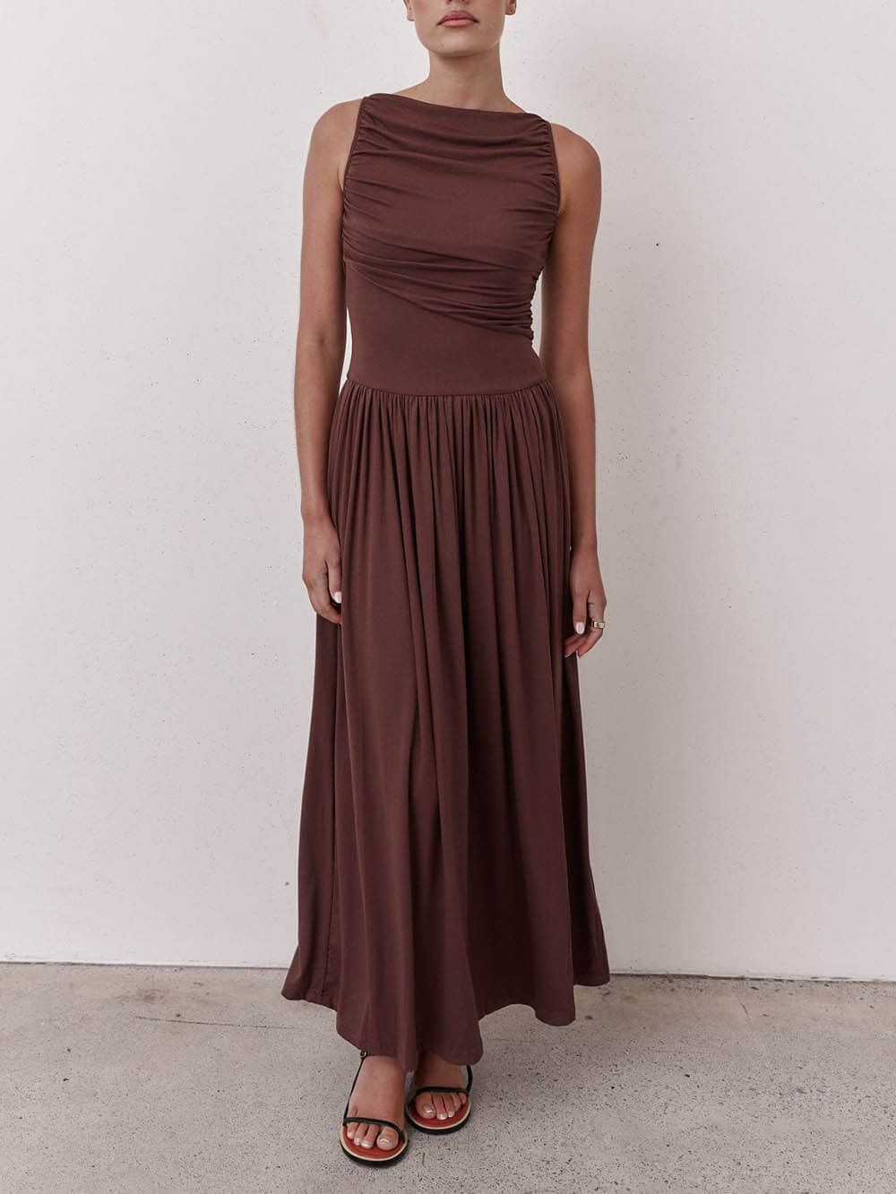 Elegant Fitted Pleated Dress