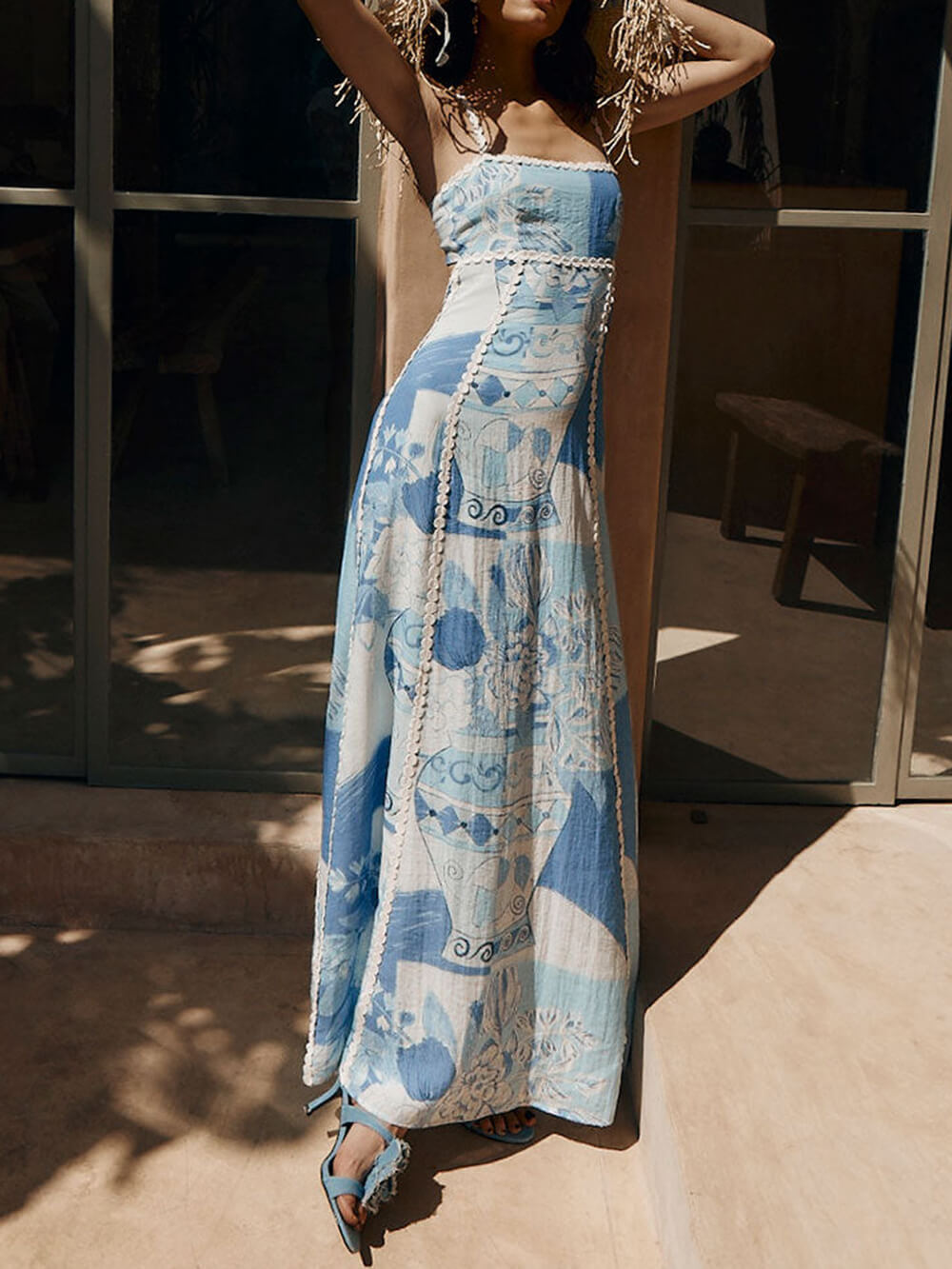 Strappy Floral Casual Loose Dress