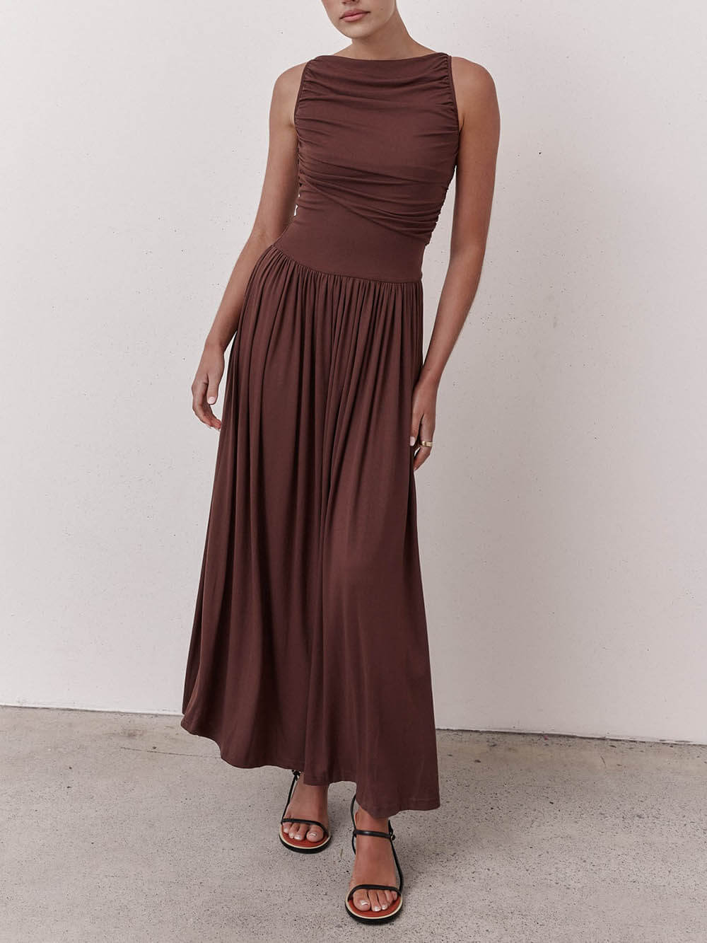 Elegant Fitted Pleated Dress