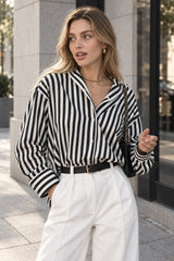 Effortless Charming Pinstripe Shirt