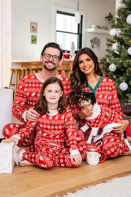 Elk Print Xmas Family Sleepwear