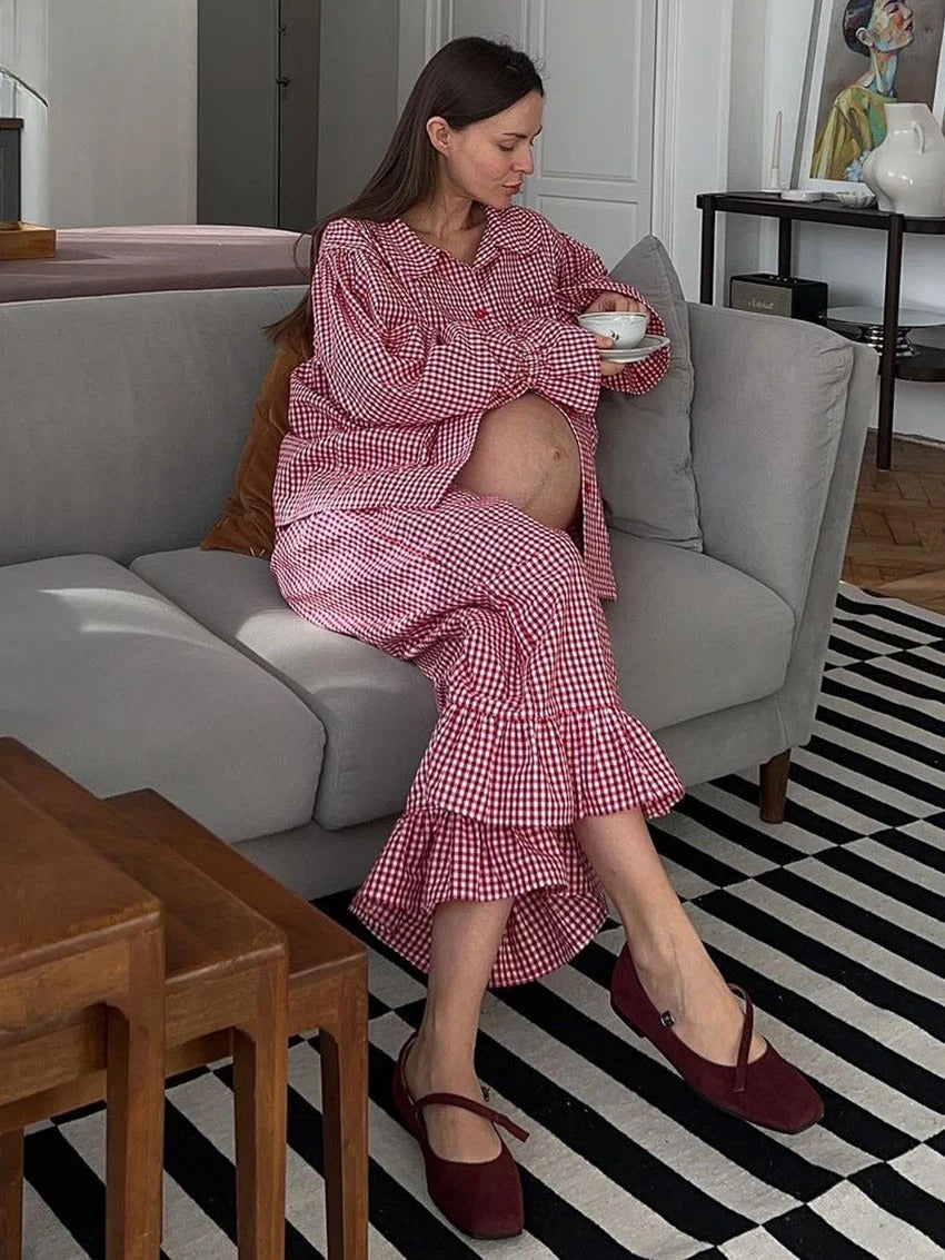 Plaid Cotton 3 Piece Set