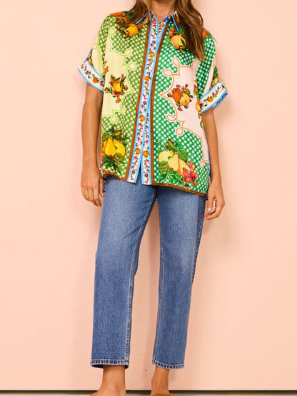 Multicolor Lemon Graphic Shirt