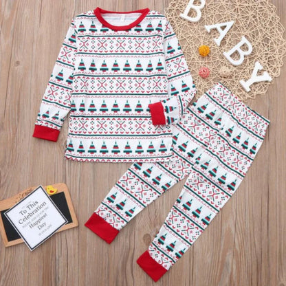 Christmas Round Neck Family Pajama Set