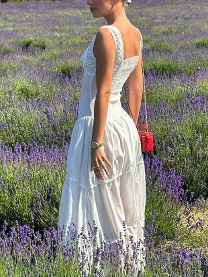 French-Inspired Square Neck Bodycon Cami Dress