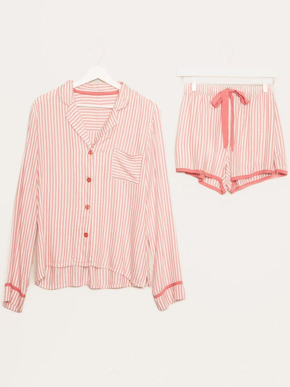Long Sleeve Striped Pajama Set