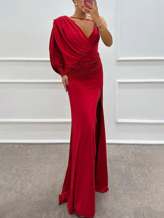 V-Neck Sexy Fashion Evening Gown
