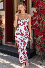 Square Neck Floral Cami Party Dress