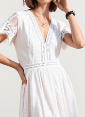 Sheer V Neck Bodycon Maxi Dress