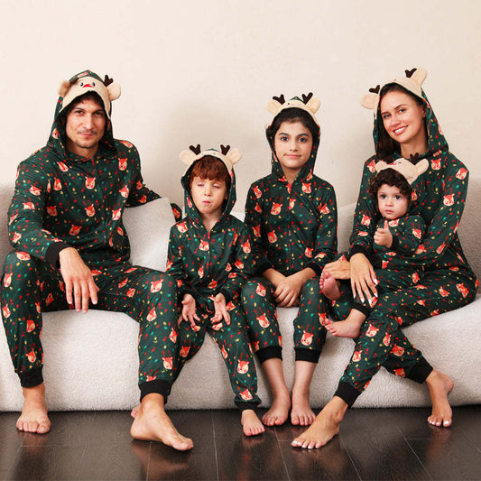 Green Fox Christmas Family Onesies