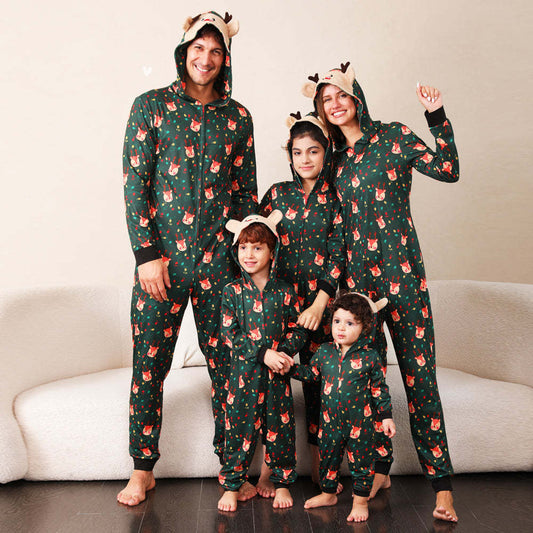 Green Fox Christmas Family Onesies